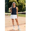 image:imageAlaroo Womens Workout Tank Tops Sleeveless Short Shirts for Sport Athletic Yoga Running Gym Loose Crop 2026Navy Blue