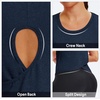 image:imageAlaroo Womens Workout Tank Tops Sleeveless Short Shirts for Sport Athletic Yoga Running Gym Loose Crop 2026Navy Blue
