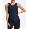 image:imageAlaroo Womens Workout Tank Tops Sleeveless Short Shirts for Sport Athletic Yoga Running Gym Loose Crop 2026Navy Blue