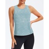 image:imageAlaroo Womens Workout Tank Tops Sleeveless Short Shirts for Sport Athletic Yoga Running Gym Loose Crop 2026Sky Blue