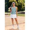 image:imageAlaroo Womens Workout Tank Tops Sleeveless Short Shirts for Sport Athletic Yoga Running Gym Loose Crop 2026Sky Blue