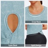 image:imageAlaroo Womens Workout Tank Tops Sleeveless Short Shirts for Sport Athletic Yoga Running Gym Loose Crop 2026Sky Blue