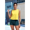 image:imageAlaroo Workout Tank Tops for Women Sleeveless Crop Top Lightweight Athletic Tank Top Yoga Running Pilates 2026Yellow
