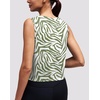 image:imageAlaroo Workout Tank Tops for Women Sleeveless Crop Top Lightweight Athletic Tank Top Yoga Running Pilates 2026Zebra Print
