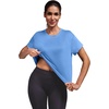 image:imageAlaroo Workout Tops for Women Short Sleeve TShirts Loose Fit Athletic Fitness Clothing for Gym Running Yoga Summer Tops 2026Blue
