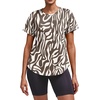 image:imageAlaroo Workout Tops for Women Short Sleeve TShirts Loose Fit Athletic Fitness Clothing for Gym Running Yoga Summer Tops 2026Brown Zebra Pattern
