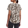 image:imageAlaroo Workout Tops for Women Short Sleeve TShirts Loose Fit Athletic Fitness Clothing for Gym Running Yoga Summer Tops 2026Brown Zebra Pattern