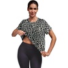 image:imageAlaroo Workout Tops for Women Short Sleeve TShirts Loose Fit Athletic Fitness Clothing for Gym Running Yoga Summer Tops 2026Leopard Print