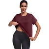 image:imageAlaroo Workout Tops for Women Short Sleeve TShirts Loose Fit Athletic Fitness Clothing for Gym Running Yoga Summer Tops 2026Red