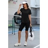 image:imageWomens Workout Tops for Women Sun Shirts UPF 50 Short Sleeve UV Protection Shirt Lightweight Quick Dry Hiking Top for WomenBlack