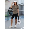 image:imageWomens Workout Tops for Women Sun Shirts UPF 50 Short Sleeve UV Protection Shirt Lightweight Quick Dry Hiking Top for WomenFloral Leopard