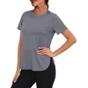 image:imageWomens Workout Tops for Women Sun Shirts UPF 50 Short Sleeve UV Protection Shirt Lightweight Quick Dry Hiking Top for WomenLight Purple