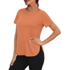 image:imageWomens Workout Tops for Women Sun Shirts UPF 50 Short Sleeve UV Protection Shirt Lightweight Quick Dry Hiking Top for WomenOrange