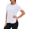 image:imageWomens Workout Tops for Women Sun Shirts UPF 50 Short Sleeve UV Protection Shirt Lightweight Quick Dry Hiking Top for WomenWhite