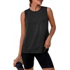 image:imageWorkout Tops for Women Loose Fit Sleeveless Yoga Tank Tops Crew Neck Fitness Clothing Athletic Running Gym ShirtsBlack