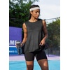 image:imageWorkout Tops for Women Loose Fit Sleeveless Yoga Tank Tops Crew Neck Fitness Clothing Athletic Running Gym ShirtsBlack