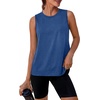 image:imageWorkout Tops for Women Loose Fit Sleeveless Yoga Tank Tops Crew Neck Fitness Clothing Athletic Running Gym ShirtsForest Blue