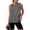 image:imageWorkout Tops for Women Loose Fit Sleeveless Yoga Tank Tops Crew Neck Fitness Clothing Athletic Running Gym ShirtsGray