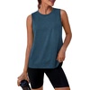 image:imageWorkout Tops for Women Loose Fit Sleeveless Yoga Tank Tops Crew Neck Fitness Clothing Athletic Running Gym ShirtsNavy Blue