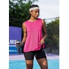 image:imageWorkout Tops for Women Loose Fit Sleeveless Yoga Tank Tops Crew Neck Fitness Clothing Athletic Running Gym ShirtsPink