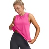 image:imageWorkout Tops for Women Loose Fit Sleeveless Yoga Tank Tops Crew Neck Fitness Clothing Athletic Running Gym ShirtsPink