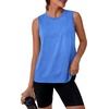 image:imageWorkout Tops for Women Loose Fit Sleeveless Yoga Tank Tops Crew Neck Fitness Clothing Athletic Running Gym ShirtsSky Blue