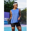 image:imageWorkout Tops for Women Loose Fit Sleeveless Yoga Tank Tops Crew Neck Fitness Clothing Athletic Running Gym ShirtsSky Blue