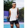 image:imageWorkout Tops for Women Loose Fit Sleeveless Yoga Tank Tops Crew Neck Fitness Clothing Athletic Running Gym ShirtsWhite