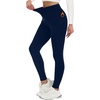image:imageAlaroo Fleece Lined Leggings Women Fall Winter Thermal Warm Elastic High Waisted Tummy Control Workout Yoga PantsNavy Blue Thin Fleece