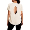 image:imageAlaroo Open Back Workout Tops for Women Short Sleeve Pilates OutfitsCream