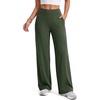 image:imageAlaroo Wide Leg Pants for Women Casual Yoga Tummy ControlGreen