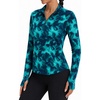 image:imageAlaroo Womens 14 Zip Long Sleeve Shirts Fishing Workout TopsBlue Print