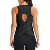 image:imageAlaroo Womens Workout Tank Tops Sleeveless Short Shirts for Sport Athletic Yoga Running Gym Loose Crop 2026Black