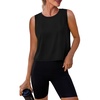 image:imageAlaroo Workout Tank Tops for Women Sleeveless Crop Top Lightweight Athletic Tank Top Yoga Running Pilates 2026Black