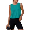 image:imageAlaroo Workout Tank Tops for Women Sleeveless Crop Top Lightweight Athletic Tank Top Yoga Running Pilates 2026Green
