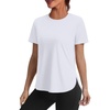 image:imageWomens Workout Tops for Women Sun Shirts UPF 50 Short Sleeve UV Protection Shirt Lightweight Quick Dry Hiking Top for WomenWhite