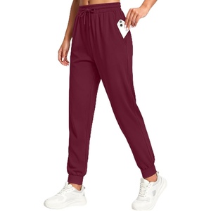 image:imageAlaroo Joggers for Women with Pockets Gym Clothes Active Pants SweatpantsWine Red