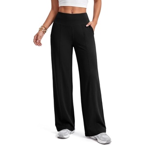 image:imageAlaroo Wide Leg Pants for Women Casual Yoga Tummy ControlBlack