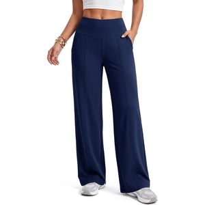 image:imageAlaroo Wide Leg Pants for Women Casual Yoga Tummy ControlDark Blue