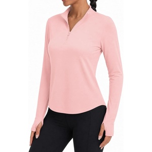 image:imageAlaroo Womens 14 Zip Long Sleeve Shirts Fishing Workout TopsPink