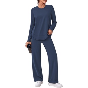 image:imageAlaroo Womens 2 Piece Workout Sets Pilates Yoga Outfits Gym Active WearNavy