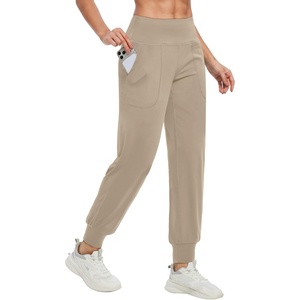 image:imageAlaroo Womens Joggers Pants 27 High Waisted Athletic Workout Sweatpants for Lounge Running Yoga GymKhaki