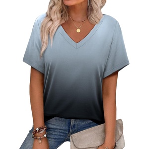 image:imageAlaroo Womens Summer Tops 2026 V Neck Short Sleeve Shirts Trendy Dressy Casual Vacation Outfits PrintedPrint 16
