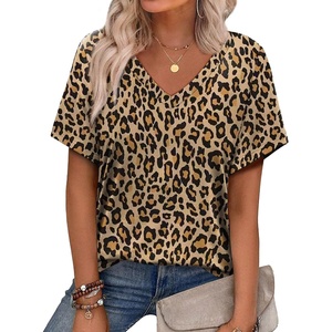 image:imageAlaroo Womens Summer Tops 2026 V Neck Short Sleeve Shirts Trendy Dressy Casual Vacation Outfits PrintedPrint 20