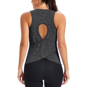image:imageAlaroo Womens Workout Tank Tops Sleeveless Short Shirts for Sport Athletic Yoga Running Gym Loose Crop 2026Grey