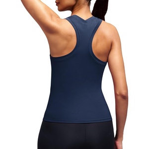 image:imageAlaroo Workout Tank Tops for Women Racerback Athletic Gym Clothes Womens Yoga Tight Fit Sleeveless Shirts ActivewearNavy Blue