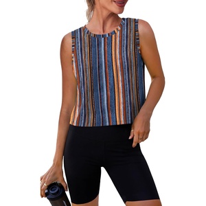image:imageAlaroo Workout Tank Tops for Women Sleeveless Crop Top Lightweight Athletic Tank Top Yoga Running Pilates 2026Cowboy Print