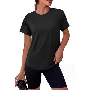 image:imageAlaroo Workout Tops for Women Short Sleeve TShirts Loose Fit Athletic Fitness Clothing for Gym Running Yoga Summer Tops 2026Black