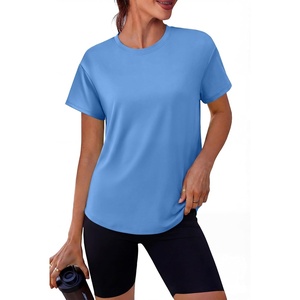 image:imageAlaroo Workout Tops for Women Short Sleeve TShirts Loose Fit Athletic Fitness Clothing for Gym Running Yoga Summer Tops 2026Blue