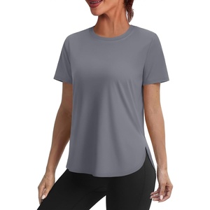 image:imageWomens Workout Tops for Women Sun Shirts UPF 50 Short Sleeve UV Protection Shirt Lightweight Quick Dry Hiking Top for WomenLight Purple